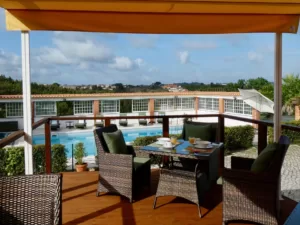 Breakfast Deck and Pool view